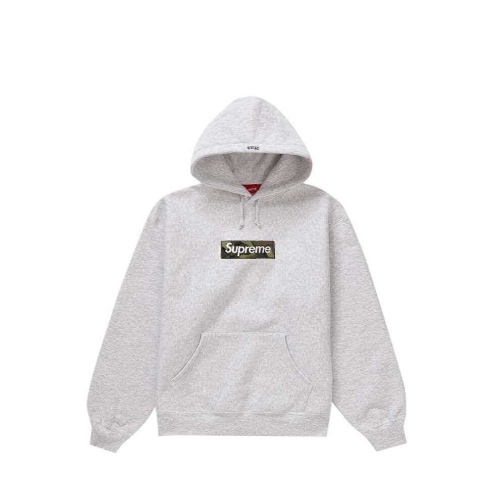 Supreme Box Logo Hooded Sweatshirt (FW23) Ash Grey Size Supreme Box Logo Hooded Sweatshirt (FW23) Ash Grey Size