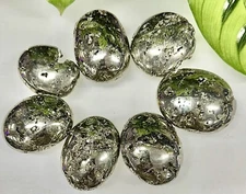 Wholesale Lot 5-6 PCs Natural Pyrite Palm Stone Crystal Healing Energy