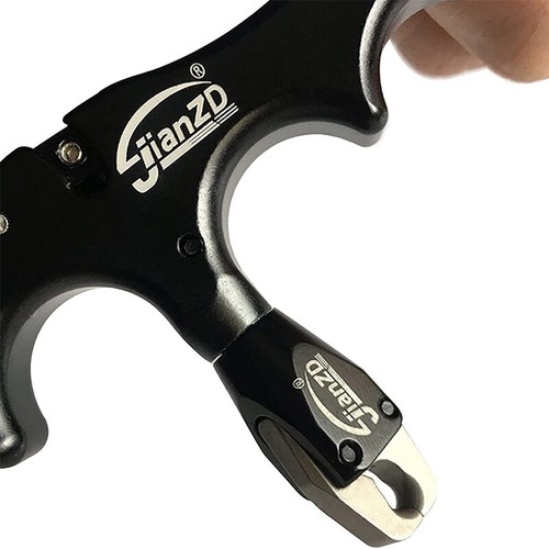 360° Bogenschießen Jagd Griff Compound Schleife Entriegelungshilfen 4 Finger Daumen Trigger Bremssattel - Bild 5 von 15