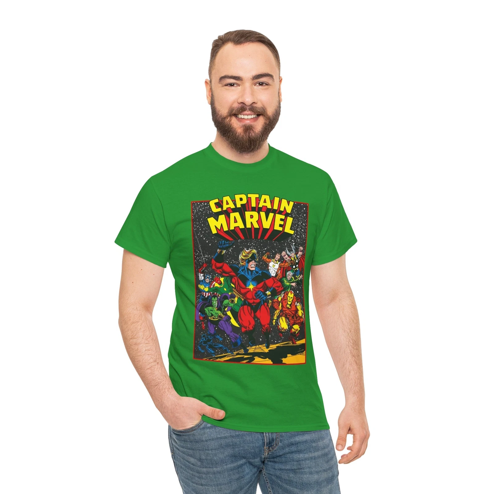 Captain Marvel T-Shirt - Marvel Comics - Jim Starlin Art - Mar-Vell - Kree