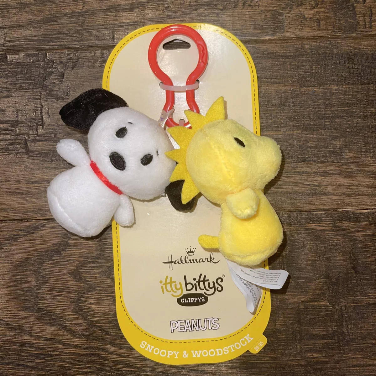 Hallmark itty bittys Peanuts Snoopy & Woodstock Tiny Plush Set New