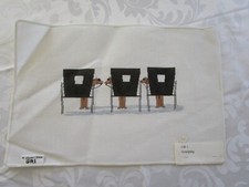 Hand-painted Needlepoint Canvas AMISH HORSES, BUGGIES, "GOSSIPING", 12" X 5"