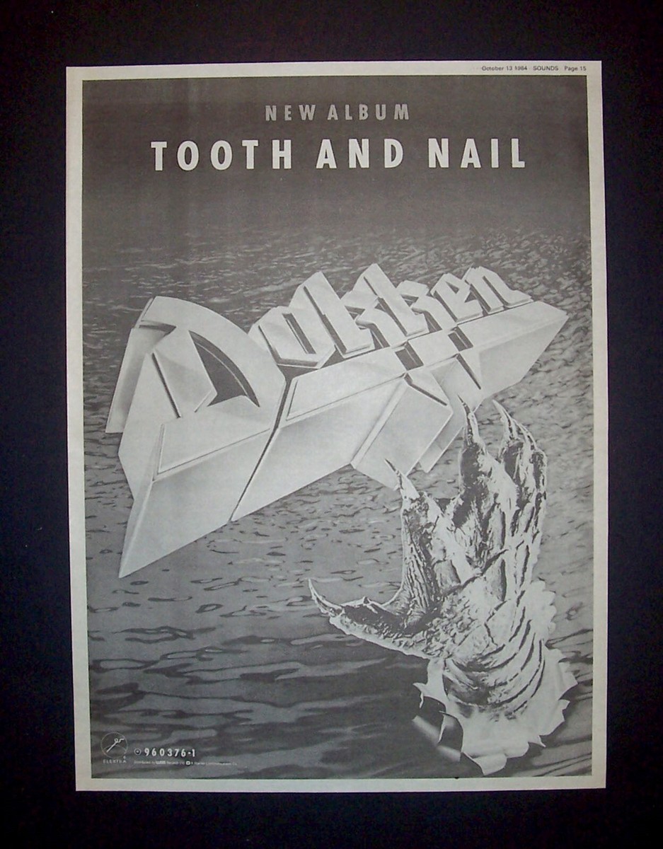 Dokken Tooth And Nail 1984 Poster Type Ad, Promo Advert | eBay