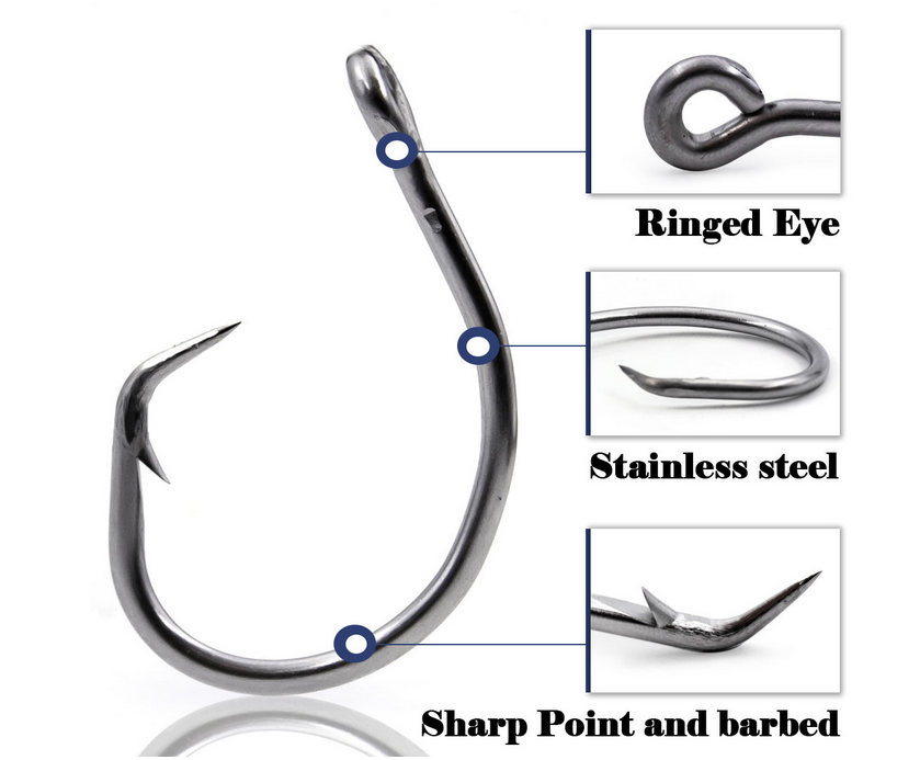 Jumbo Stainless Steel Circle Hook 6/0#~28/0# Saltwater Hooks Large Tuna  Hooks | eBay