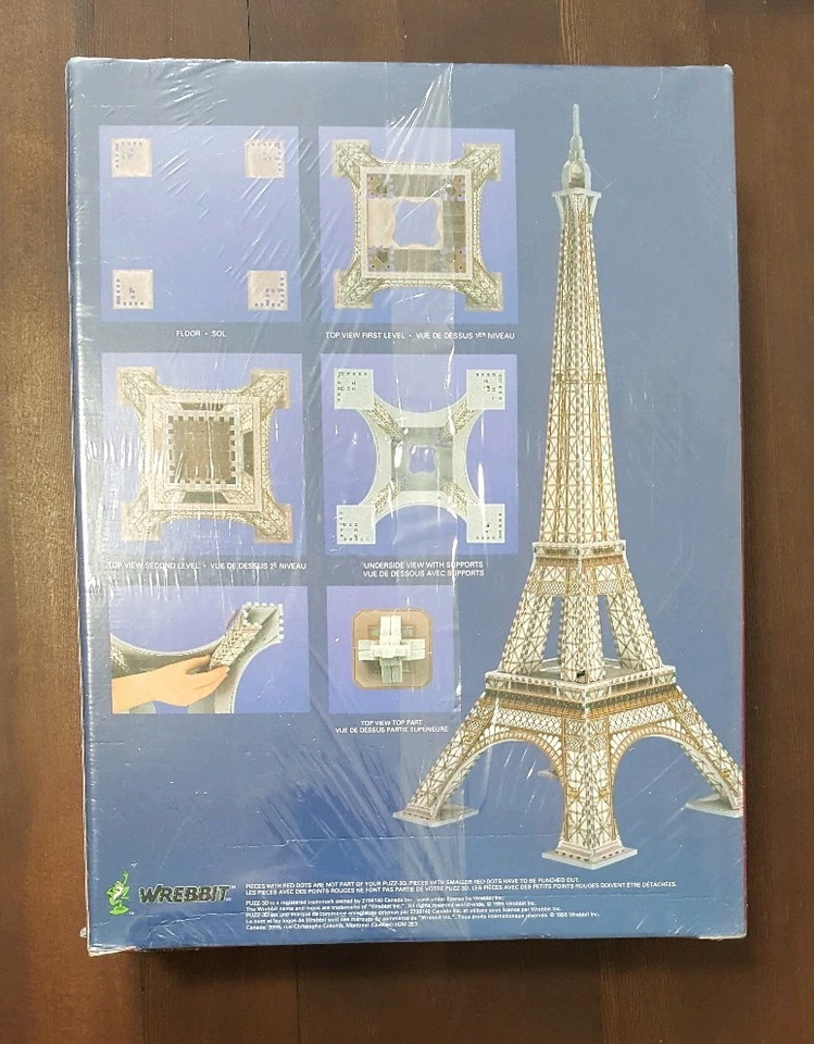 NEW Puzz 3D Eiffel Tower Paris France Puzzle Extra Challenging 703 Piece Wrebbit - Image 2 of 4