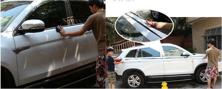 2X Kit de calcomanías gráficas de vinilo impermeables para carrocería de puerta de automóvil negras/rojas Foto 3 de 4