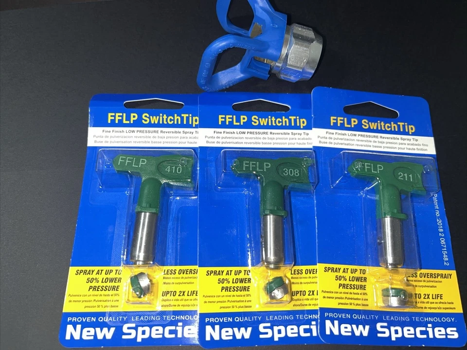 Punta pulverizadora acabado fino verde 3, Para esprayar 211/308/410 con protector paquete de 3. Foto 2 de 2