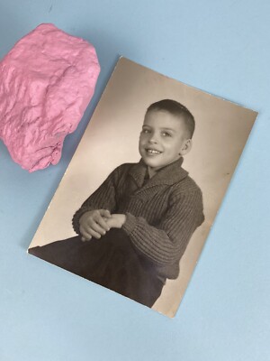 Vintage Young Man Portrait Black and White Photo Handsome Boy Photo