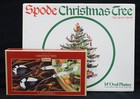 SPODE CHRISTMAS TREE 14" Oval Platter & Salad Serving Set w/Boxes HOLIDAY — photo 1