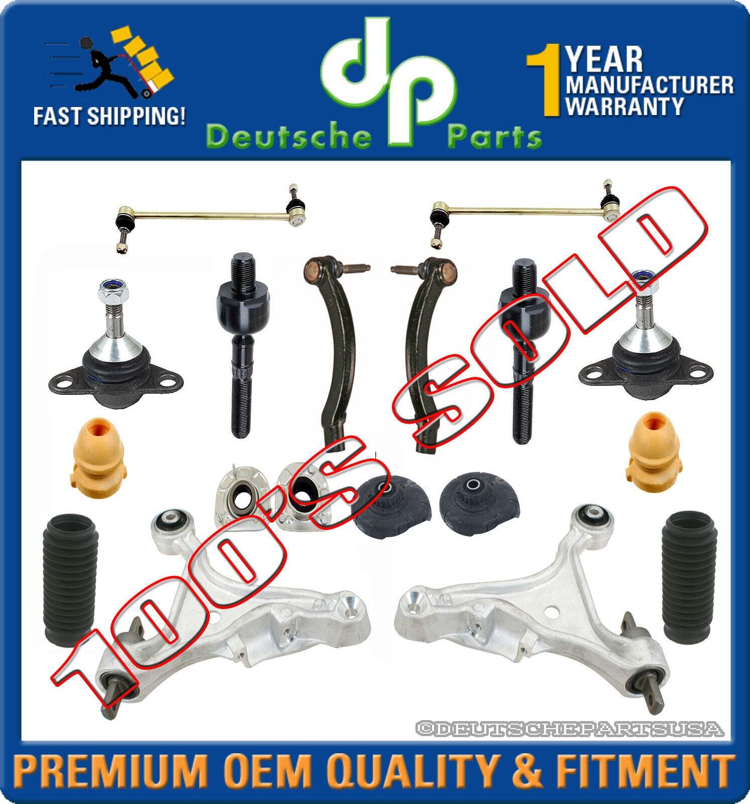 VOLVO S60 CONTROL ARMS BALL JOINTS TIE RODS STRUT MOUNTS BEARINGS ...