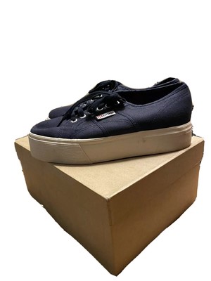 superga navy platform sneakers