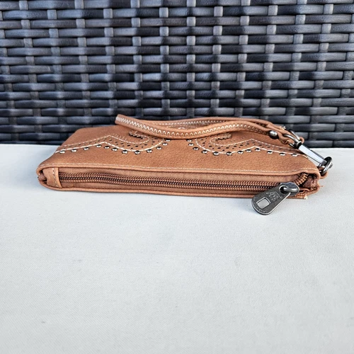 American Bling Concealed Carry Purse and Wallet Scroll Tooling Western Bag Brown - Picture 12 of 13