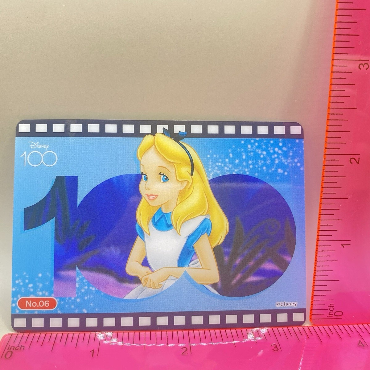 Alice in Wonderland Disney 100 Trading Clear Card Japanese