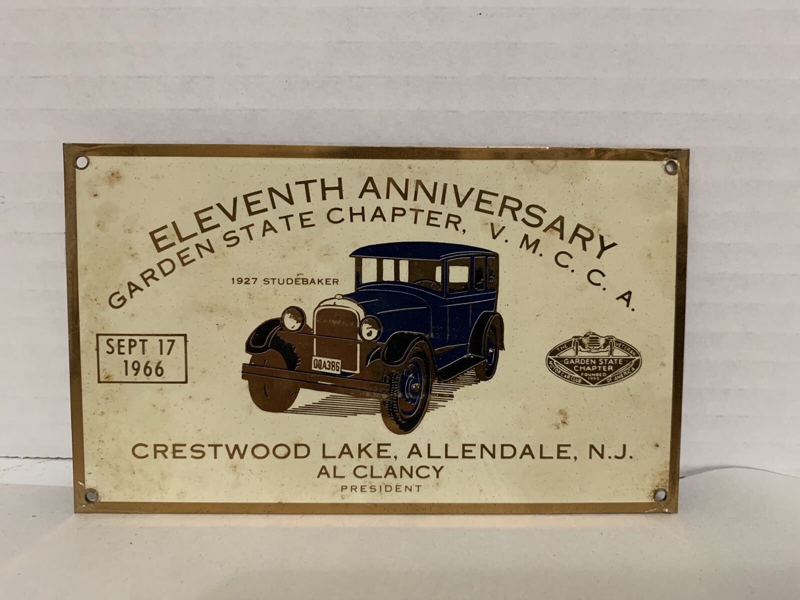 VTG Car Show badge Allendale NJ Crestwood Lake 1967 1927 Studebaker eBay