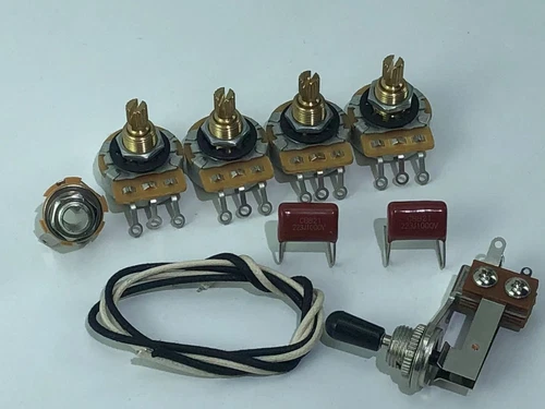 Cts 500k PotsES335 Wiring Kit Gibson  Copper shaft