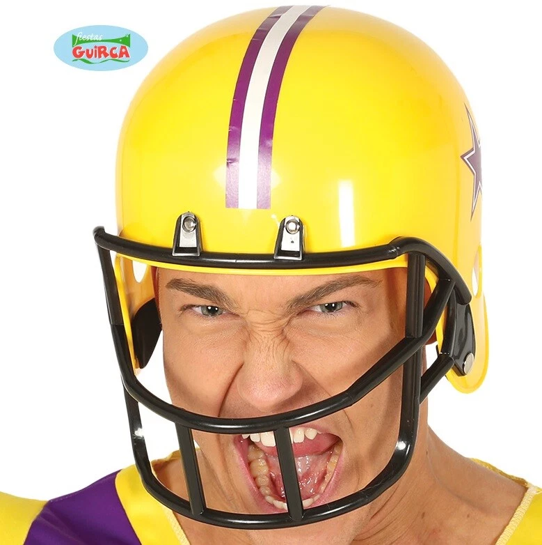 Casco de vestir amarillo de fútbol americano elegante para hombre nuevo fg. Foto 4 de 4