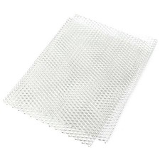 Rejilla de coche malla cubierta de red parachoques capó ventilación rombo parrilla aluminio plata 40x13 pulgadas
