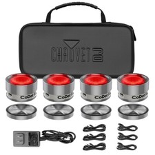 Chauvet DJ CODOTILS 4-Pack of Coin-Sized LED Illuminator Lights w Case