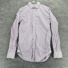 Thomas Mason J Crew Shirt Mens Small Ludlow Purple Striped