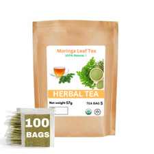 Organic Moringa Leaf Herbal Tea - 100 Pure Premium Quality 25 - 125 Bag