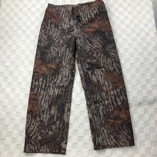 Vintage Realtree Camo Gore-Tex Pants Mens Large Brown Hunting Rainwear 10X