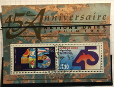 Timbres Nations Unies Genève Bloc N°6 oblitéré 1er jour 26/06/90