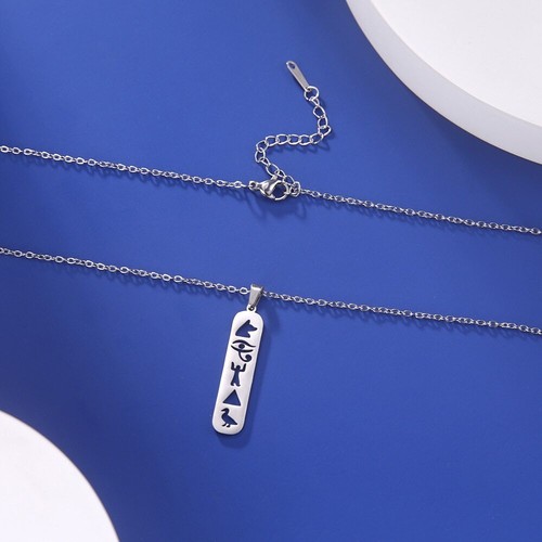 Collana Croce Occhio di Horus Ankh Ciondolo Geroglifico Cartiglio Egiziano - Foto 19 di 28