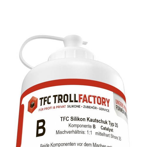 TFC Silikon Kautschuk Typ 35 Lebensmittel blau mittelhart 1:1 DIY Backform 500g - Bild 12 von 12