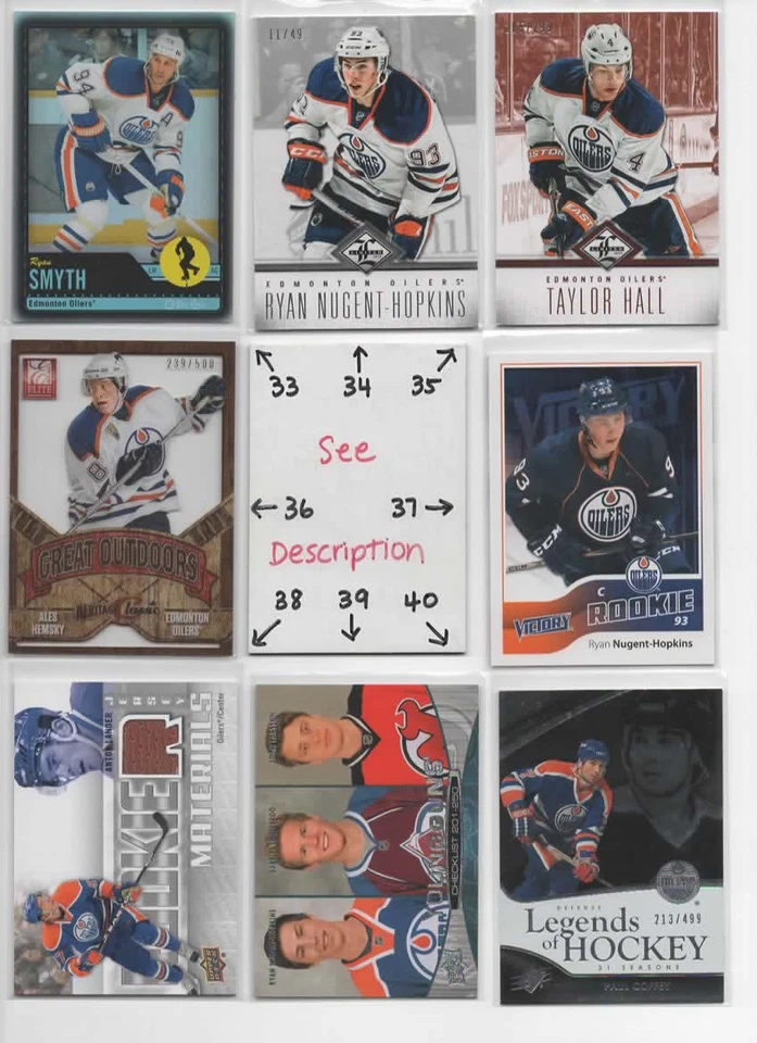 Edmonton Oilers ** SERIAL #'d Rookies Autos Jerseys MESSIER NUGENT-HOPKINS HALL - Image 2 of 4