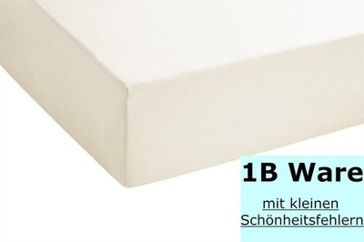 Betttuch Bettlaken ohne Gummizug Baumwolle Biber warm 150x250 Biberna natur 1b