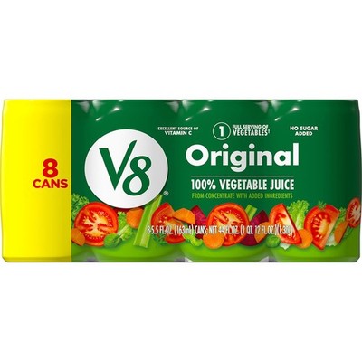 Fresh Taste with 8 Cans of  100% Vegetable Juice, Gluten-Free & Kosher