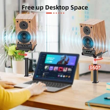 Desk Clamp Studio Monitor Speaker Stands 2 Set Desktop Projector Stands 25 Tilt