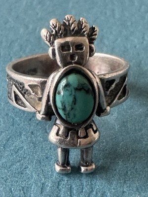 VINTAGE NAVAJO CAROLYN POLLACK STERLING SILVER TURQUOISE