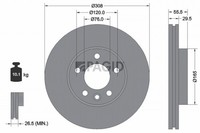 2X Bremsscheibe Pagid 55795NHC FüR VW Transporter T5 Bus 7HB 7HJ 7EB 7EJ 7HM 7HN