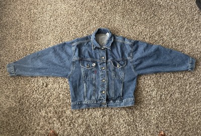 Vintage Bugle Boy Denim Jean Jacket Mens Medium Blue Denim Medium Wash