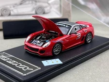 CR RM 1:64 Red 599XX #3 Racing Sports Model Diecast Metal Car 