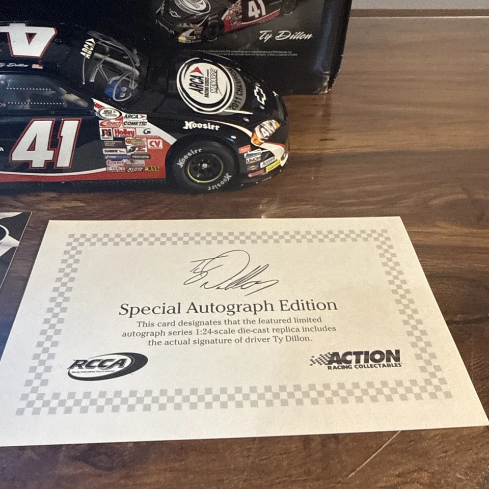 Ty Dillon #41 RCR ARCA Champ Autographed 2011 Impala 1 of 741 Nascar Diecast - Image 2 of 4