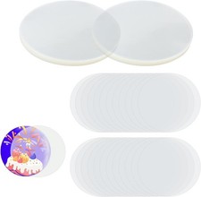 200 Pcs Clear Badge Film, 2.25 inch 58 mm Button Making Supplies Clear Circle My