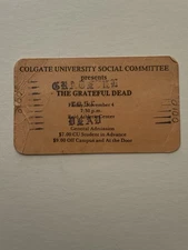 Grateful Dead. Colgate University, New York. 11/4/1977. Ticket. Dave’s Picks 12.