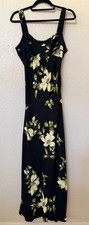 New Reformation Yale Sundress In Black Green Multi Size 8