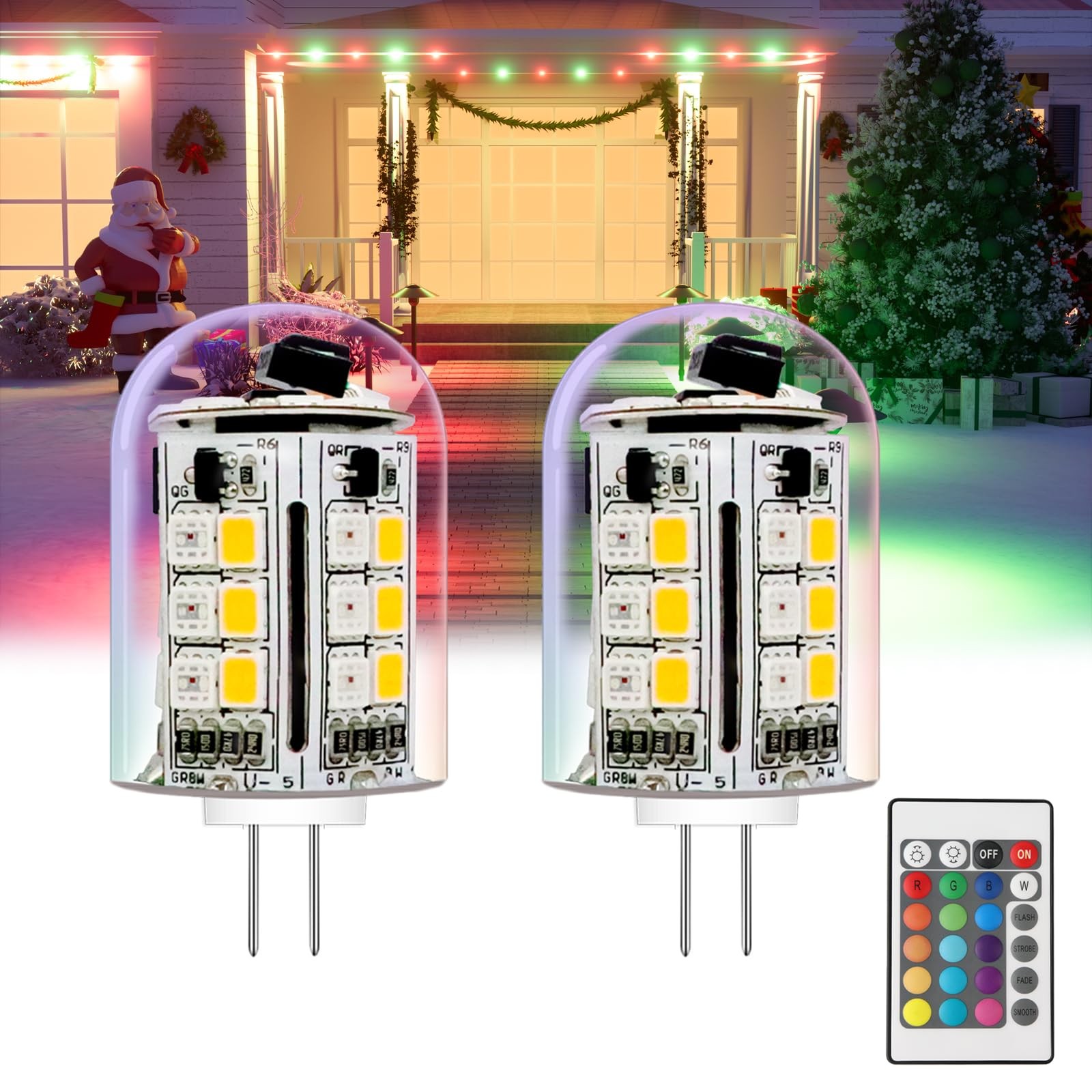 Ampoule G4 LED 12V 24V changement couleur RGB à broches