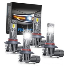 9005 9006 Bulbs Combo, 800 Brighter High Low Beam Bulbs, 9005 9006 Cool White