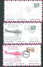 CANADA SEL OF 9 DIFF 50TH ANNIVERSAY 1921-71 AIRMAIL FLIGHTS MOSTLY CENTENNIALS