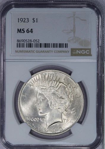 1923 Peace Dollar $1 NGC MS64