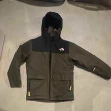 The North Face Boys Hooded Insulated Full Zip Jacket size Medium Green/Black