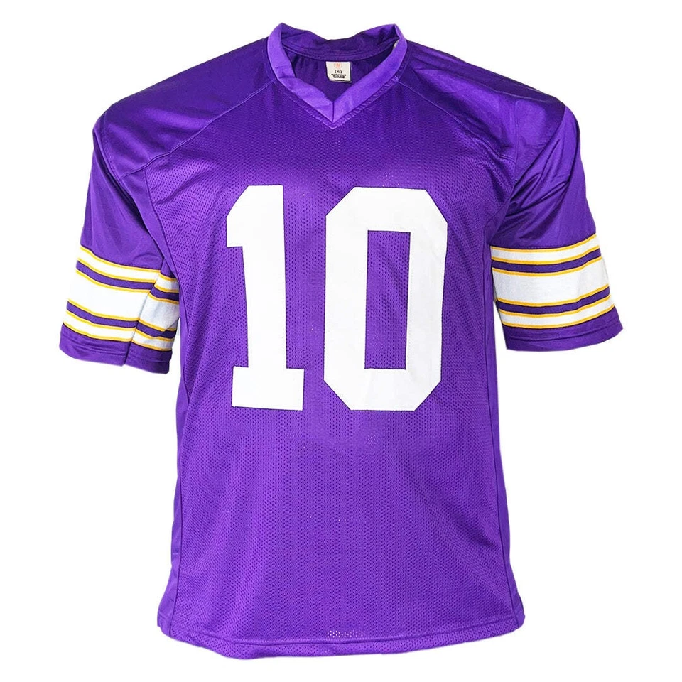 Fran Tarkenton Signed HOF 86 Inscription Minnesota Purple Football Jersey (Becke - Image 3 of 3