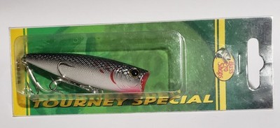 Bass Pro Shops Tourney Special Popper 3D Eyes .NEW 3'' Bleeding Tennessee Shad