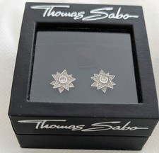 NEU Thomas Sabo Ohrstecker 925 Silber Sterne mit Zirkonia in Schmuckschachtel