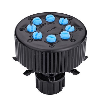 Raindrip Hydroport 8-Port 1/2in FPT Plastic Drip Irrigation Manifold 30 GPH