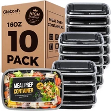 20-Piece (10-Pack) 16 OZ Meal Prep Containers Reusable with Lids, Sturdy Leakpro